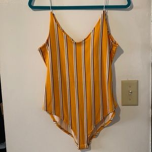 Never worn striped bodysuit.